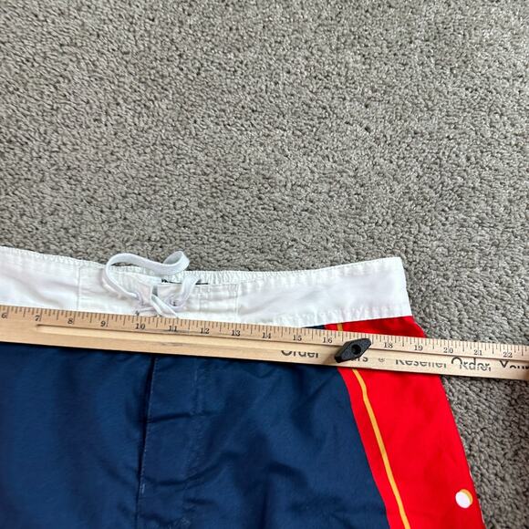 Budweiser Board Shorts Mens 38 Blue Red Polyester Bathing Suit Swimming READ - Picture 8 of 12